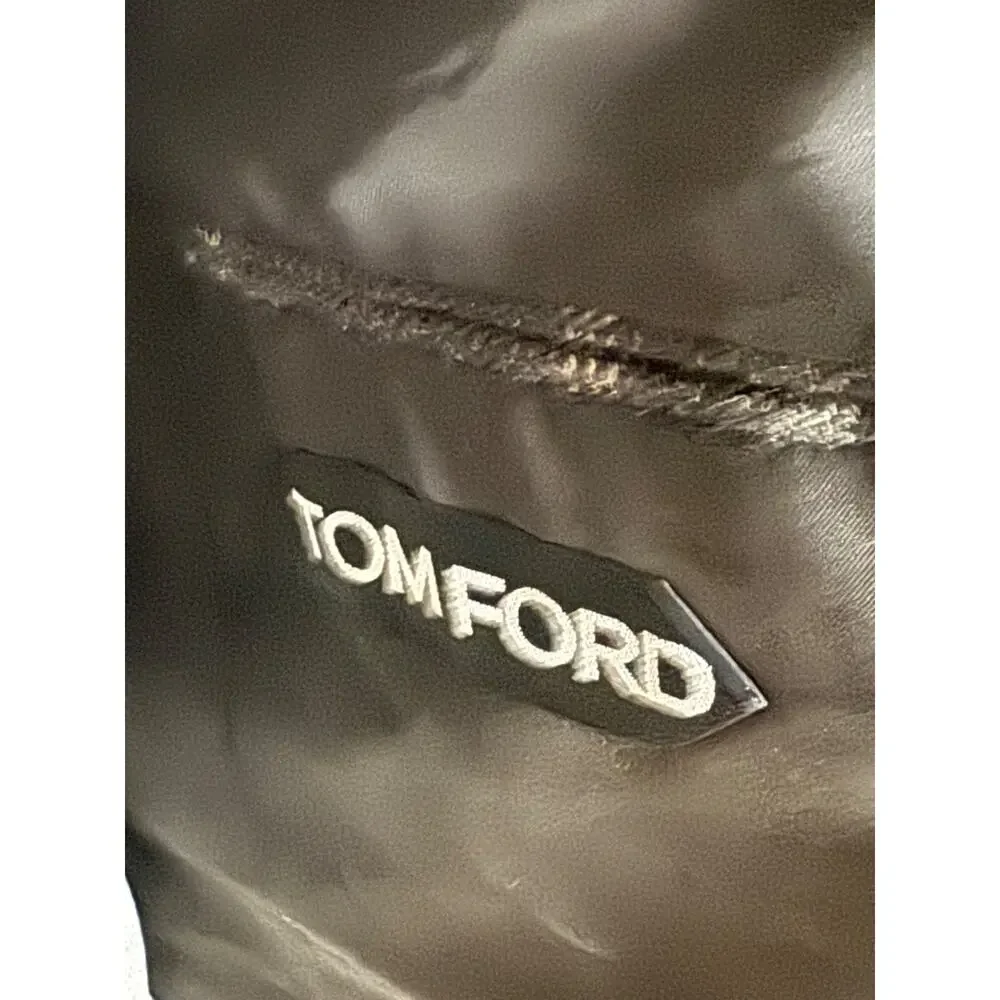 Tom Ford Brown Windowpane Tweed Wool Silk 3Pc Suit 50 40R 34x30 Trousers